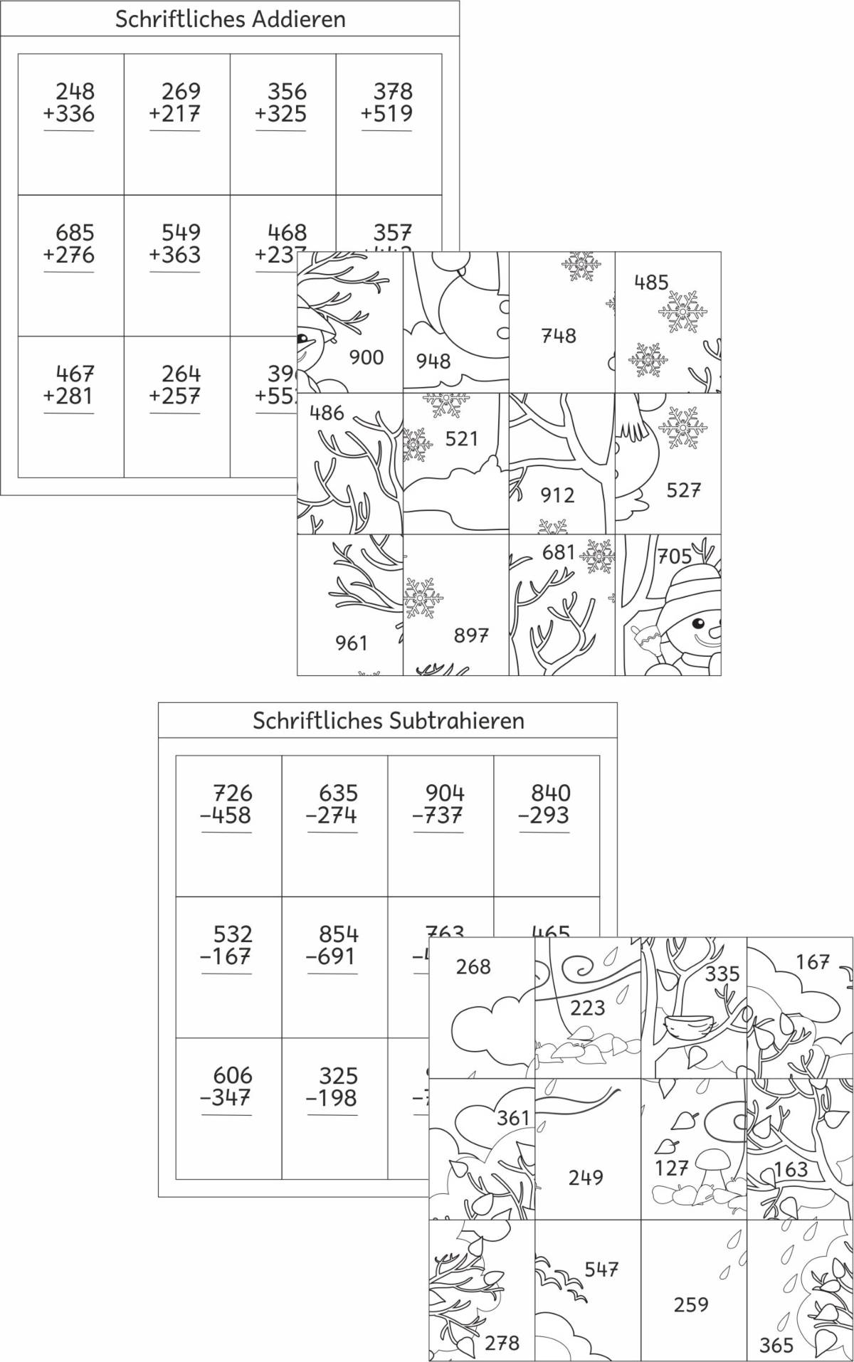 Mathemonsterchen - Addition und Subtraktion